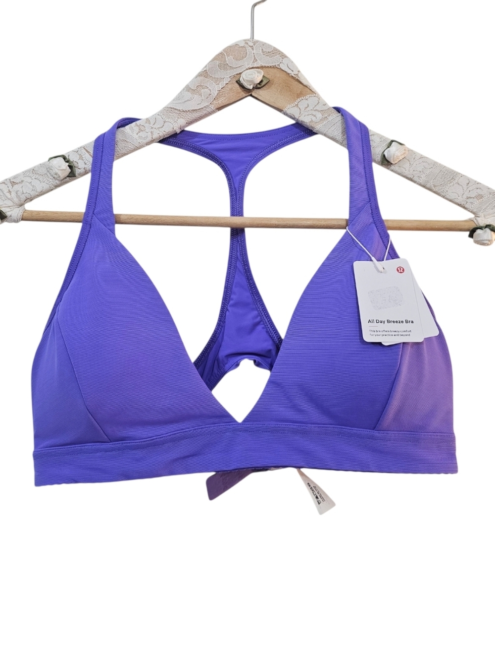 Lululemon All Day Breeze Bra Light Electric Indigo Size 8 New With Tags